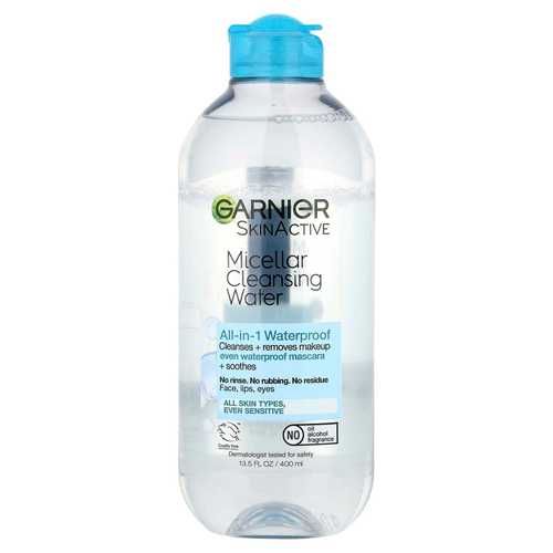 Garnier, SkinActive, мицеллярная очищающая вода, для всех типов кожи, даже для чувствительной, 400 мл (13,5 жидк. Унции)