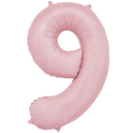 Шар фольгированный Цифра 9 102 см (Розовый)