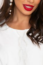 Блуза "Ход королевы" (вайт) Б4339 LT Collection (Акция)