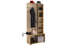 Прихожая Бери 800х350х1826 (Дуб крафт золотой/Графит)