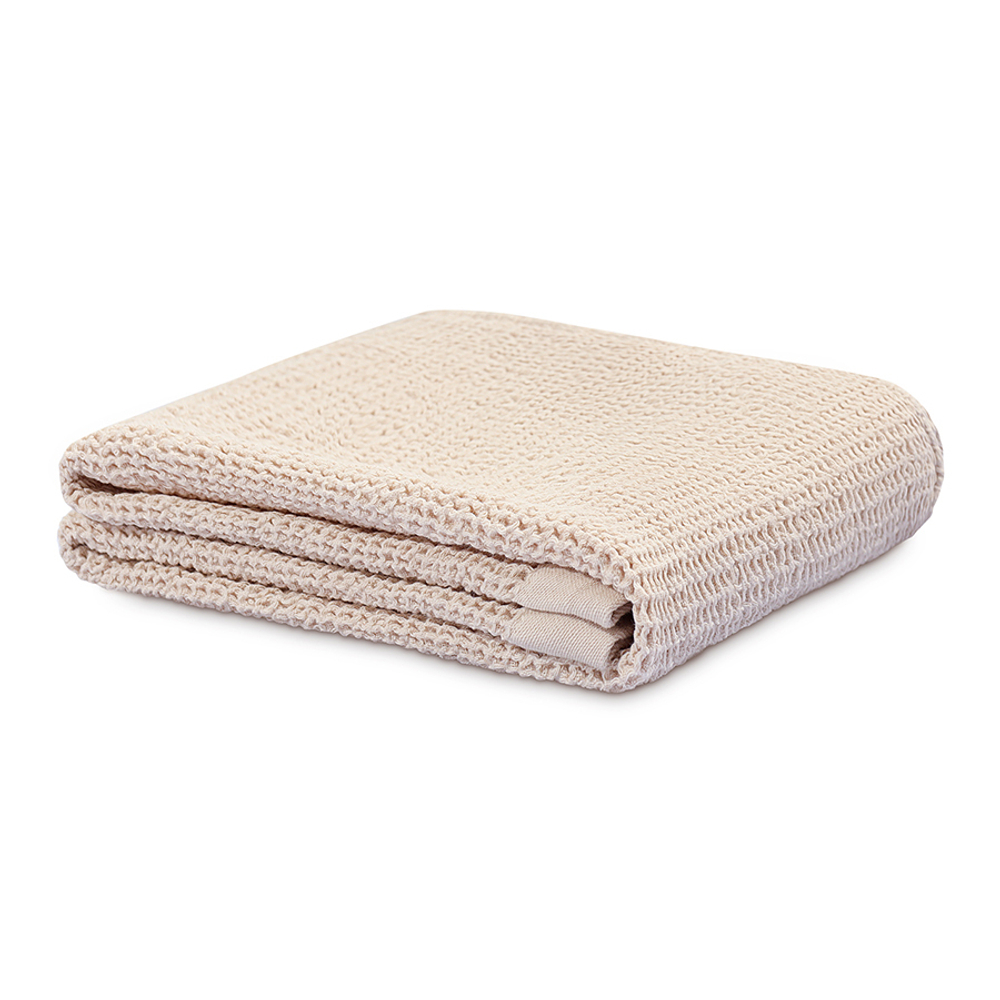 Полотенце для рук из умягченной вафли кремового цвета из коллекции essential, 50x90 см