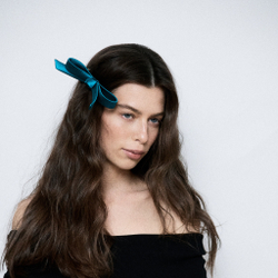 Бант "Стрекоза" S бирюзовый