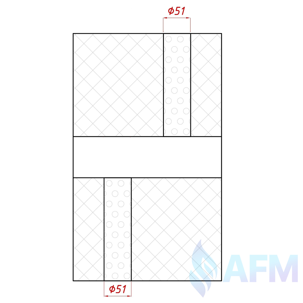 Глушитель универсальный нерж., набитый, камера 5.4.14.350R "AFM"