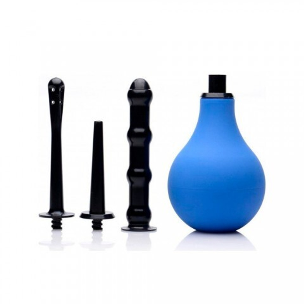 Анальный душ Clean Stream Premium One-Way Valve Anal Douche Set с 3 насадками, 225 мл