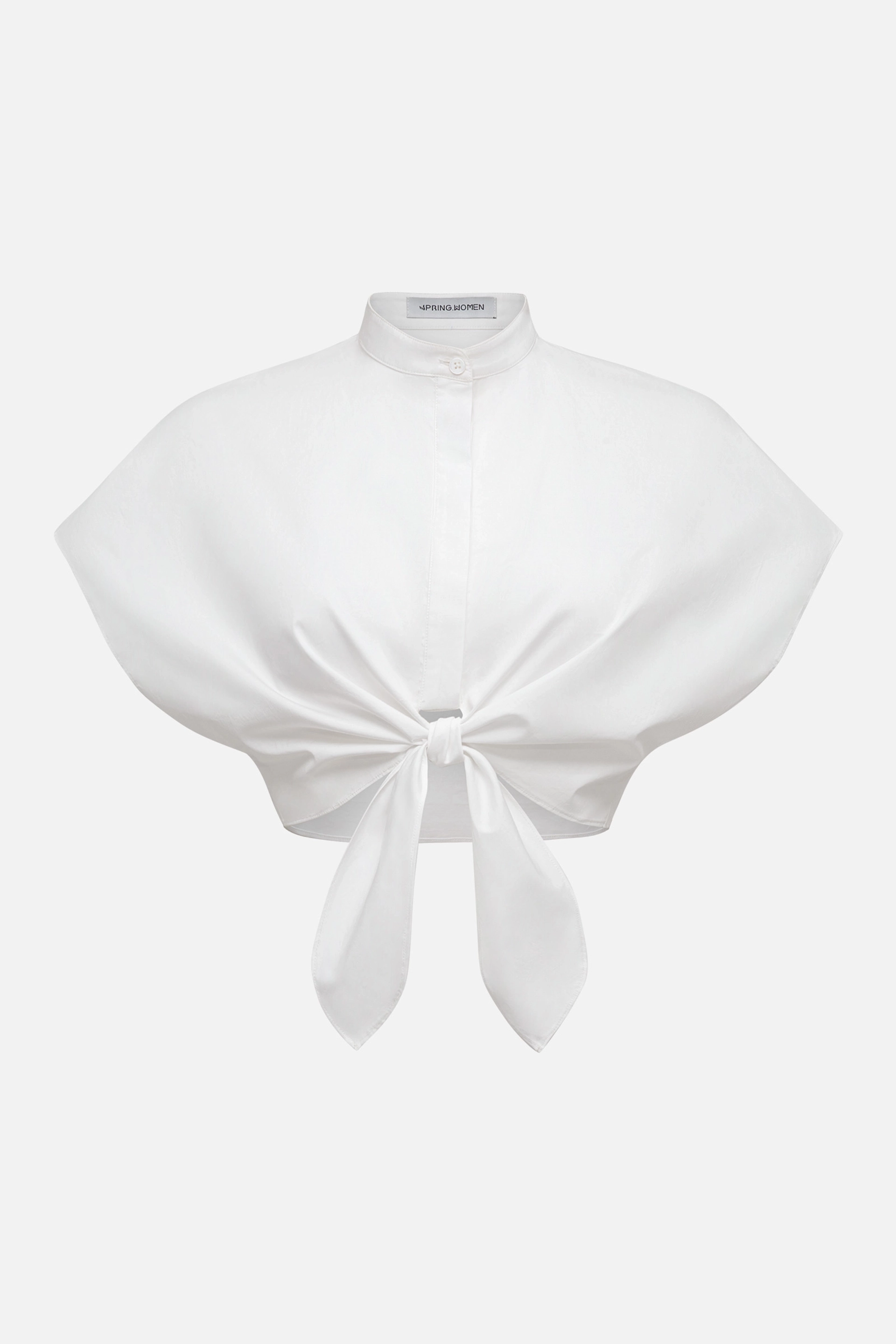 Рубашка укороченная на завязке