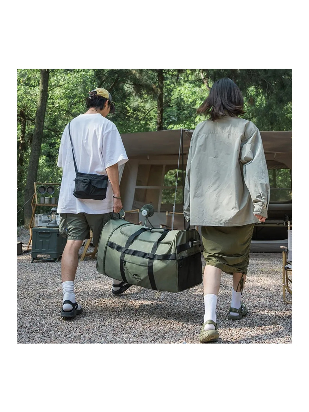 Сумка-тележка Naturehike NH21LX003 XS03 складная туристическая зелёный