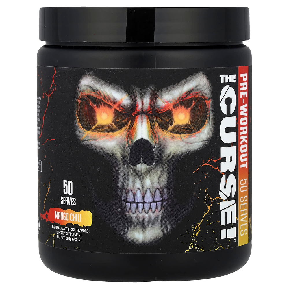 JNX Sports, The Curse!®, предтренировочный комплекс, манго и чили, 260 г (9,2 унции)