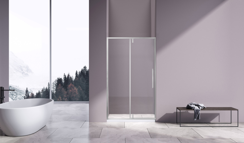 Душевая дверь Slim-N VDP-4SN120CL, хром, стекло прозрачное