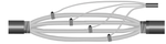 Муфта ответвительная 4 ПОТ-1  (95–150/25–95) с зажимами ЗЭТАРУС