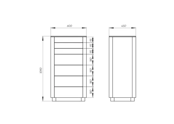 Комод Tammi высокии? 7 ящиков (молочный)