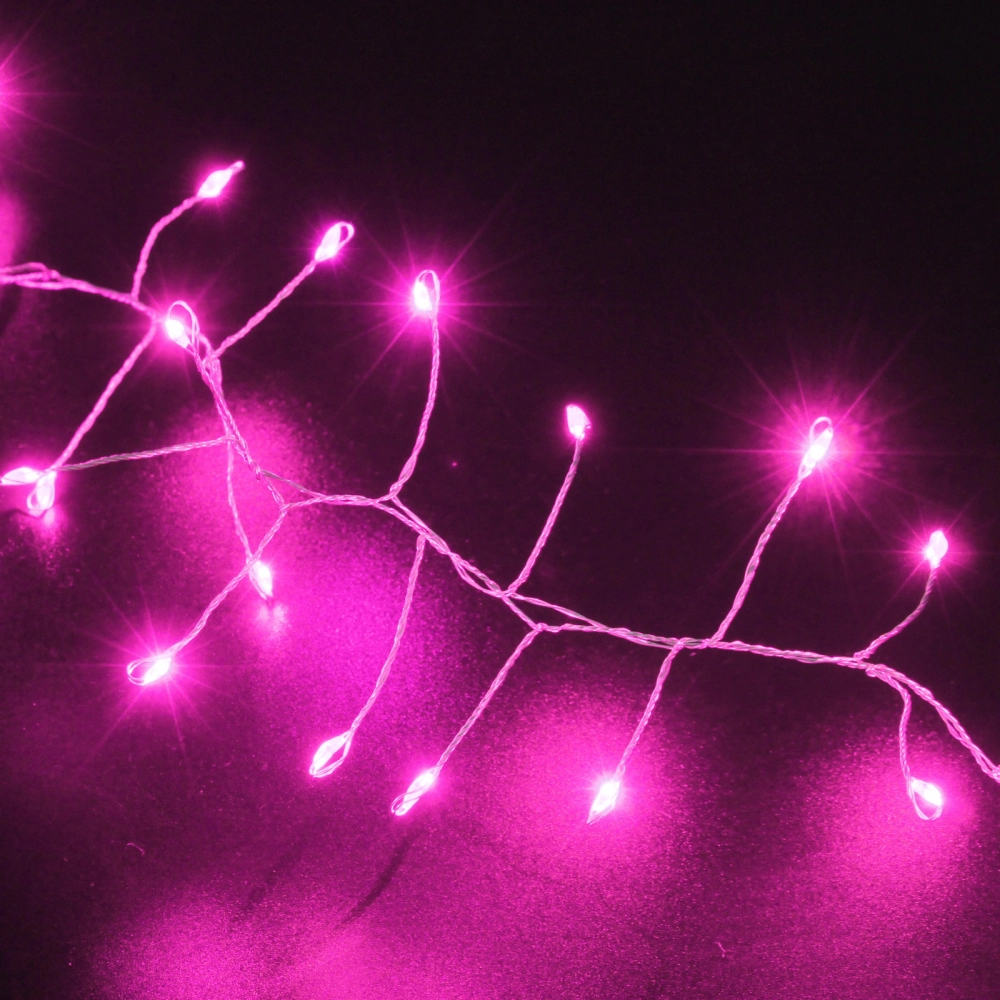 Гирлянда для дома 2,0 м 150 ламп LED «Мишура», IP-40, Розовый