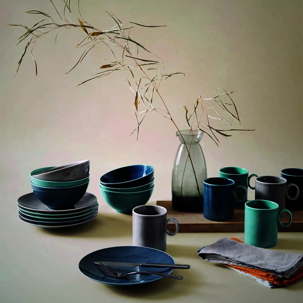 Thomas Rosenthal Group - Кофейно-обеденный сервиз Loft Color на 2 персоны ледяной синий / артикул   1190040191810229 + 1190040191810324 + 1190040191814742 + 1190040191810222 + 1190040191814741   / GTIN