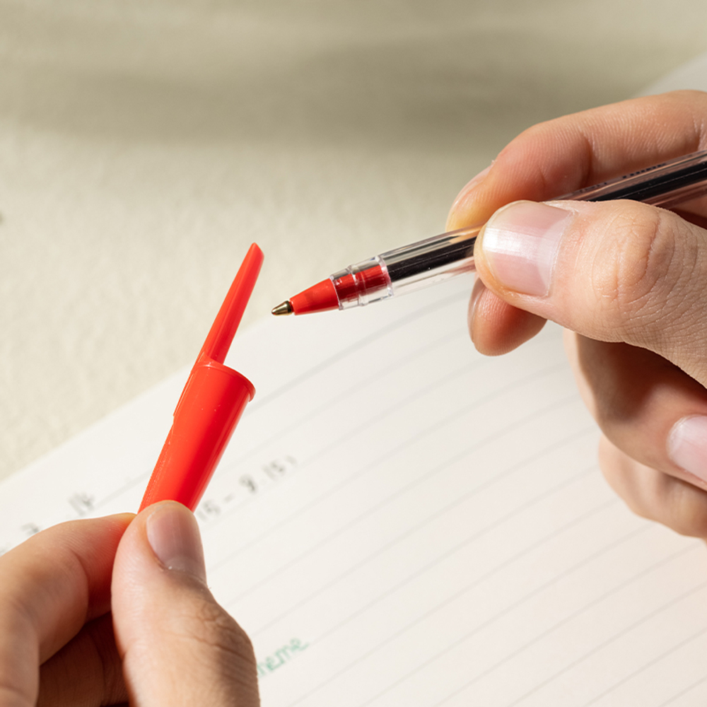 Набор шариковых ручек DELI "Think" Q4, 0,7 мм, 10 шт в еврподвесе, синяя, черная, красная