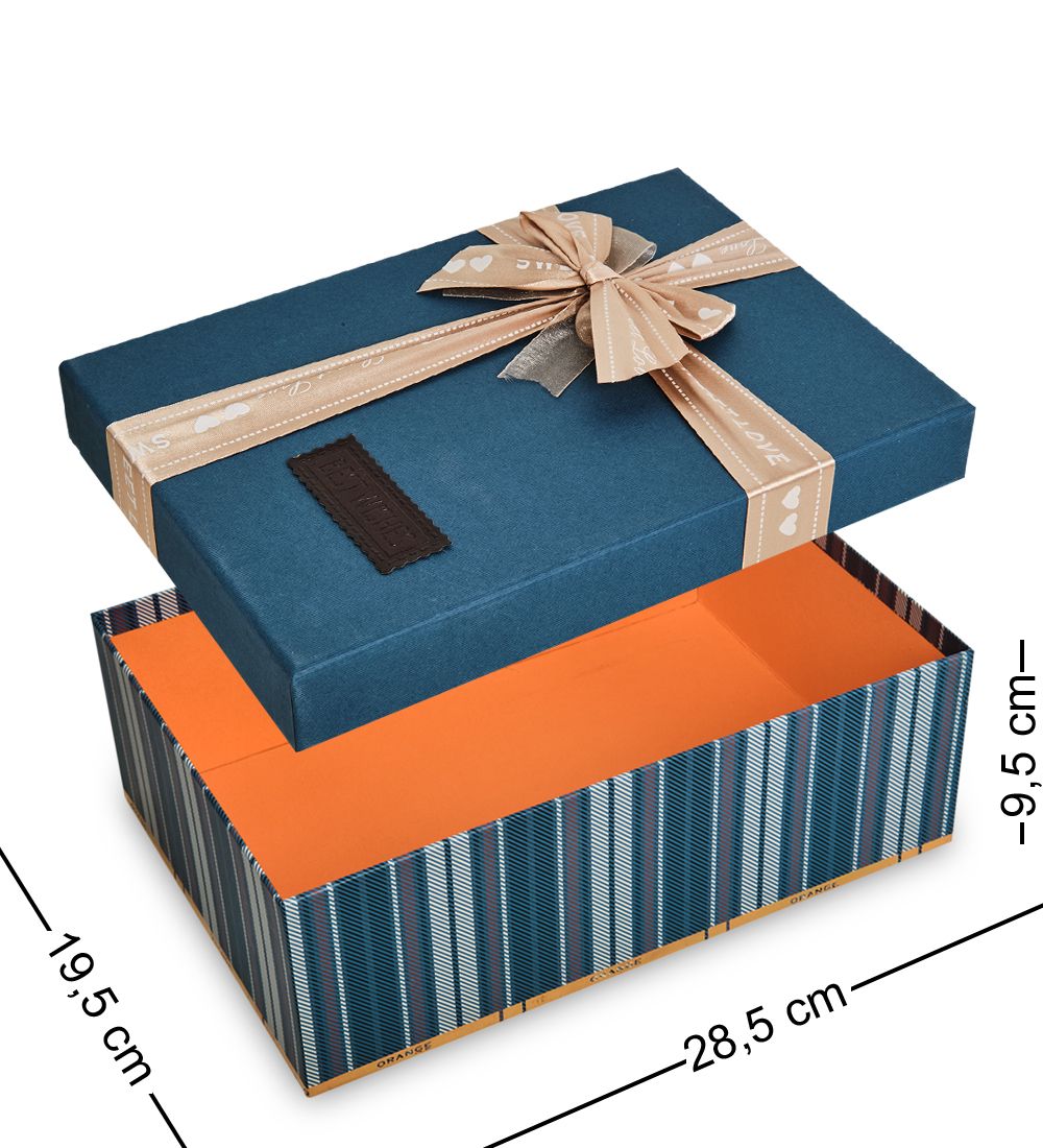 WG-76/2-B Коробка подарочная «Прямоугольник» цв.синий