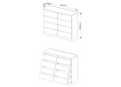 МС Мори Комод МК 1200.8, ДСВ Мебель