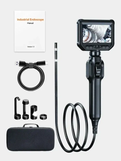 Эндоскоп/180 градусов/8 мм с ЖК -ДИСПЛЕЕМ/ручной эндоскоп с дисплеем, для осмотра канализационной трубы автомобильного двигателя