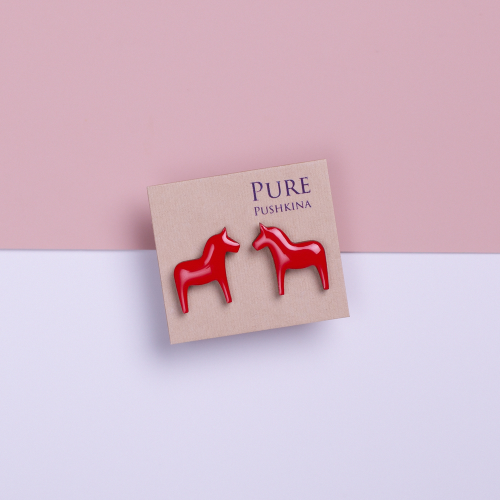 Серьги - Символ Года - Красный