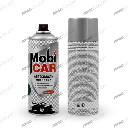 MobiCAR Аэрозольная автоэмаль металлик 520 мл, 640 серебристая