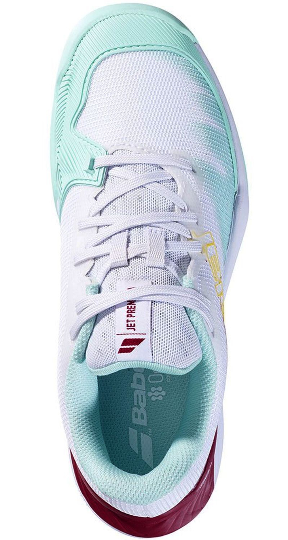 Детские кроссовки для Падел Babolat Jet Premura 2 JR - white/red dahlia
