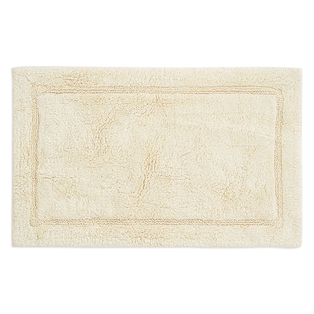 Коврик для ванной из хлопка ворсовый кремового цвета из коллекции Essential, 50х80 см