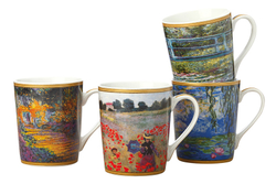 Набор из 4-х кружек Моне в подарочной упаковке Casa Domani