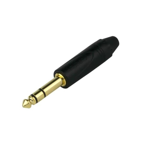 AMPHENOL QS3PB-AU - Коннектор джек стерео, кабельный, 6.3 мм, цвет черный, колпачок из термопластика, покрыти