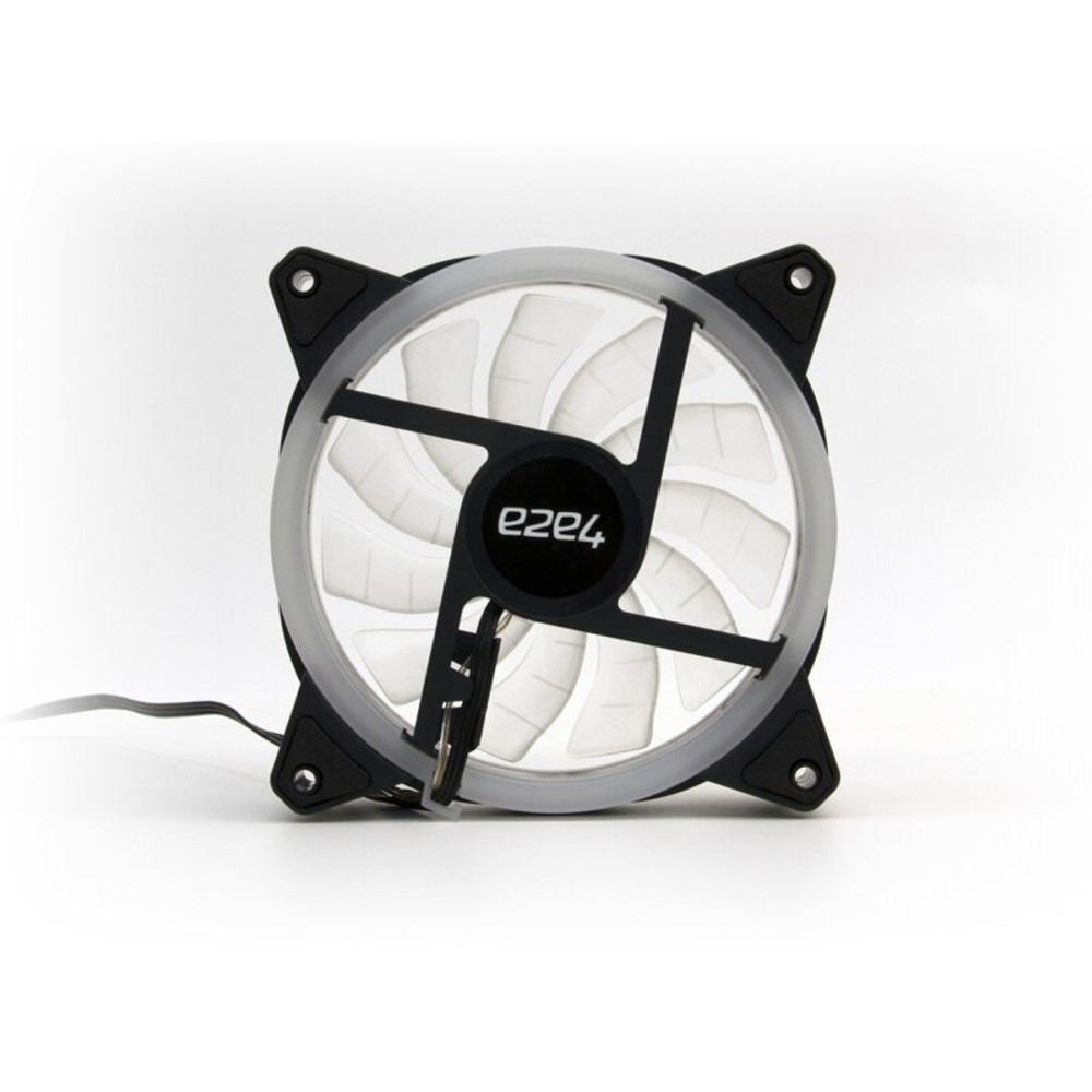 Вентилятор e2e4, 120мм, 800~1200rpm, 3-pin+Molex, черный/RGB, 40CFM, 20дБ (OT-F120-3PM-LED-RGB)