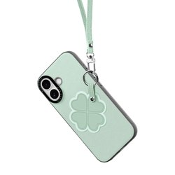 Чехол зеленого цвета (Clover Edition) для iPhone 17, серия Luvy Series Case (со съемным ремешком) от Dux Ducis