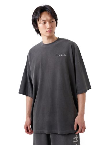 Графитовая оверсайз футболка с логотипом