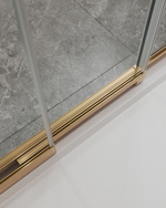 Душевой уголок Cezares MOLVENO-AF-31-90-C-BORO-IV, 90х90х195, профиль брашированное золото, прозрачное стекло