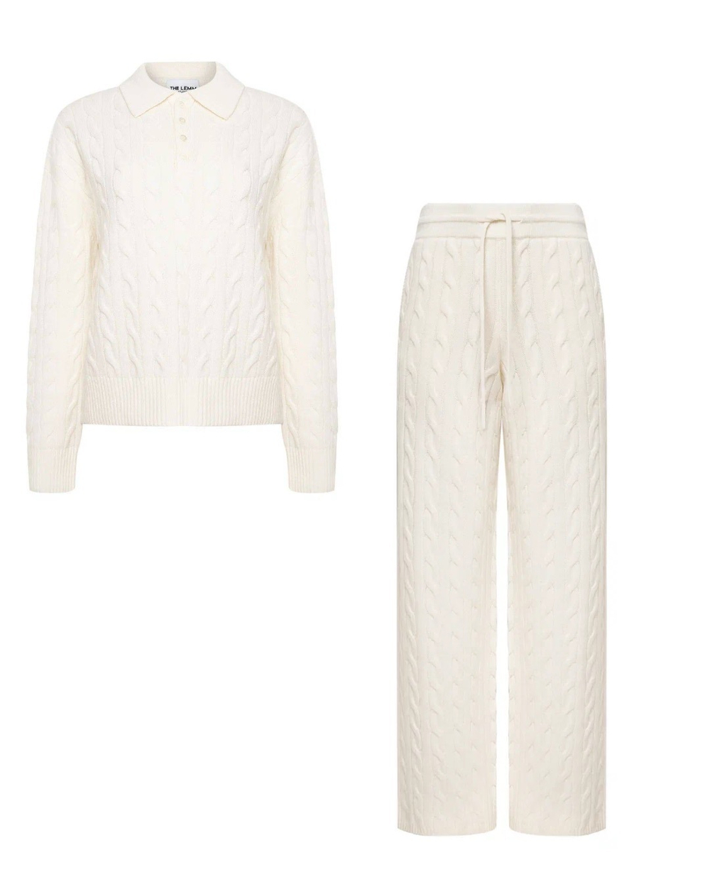 Костюм из кашемира и шерсти мериноса, Молочный