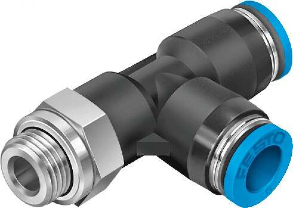 QSTL-G1/2-12 Тройник с цанговым зажимом и резьбой