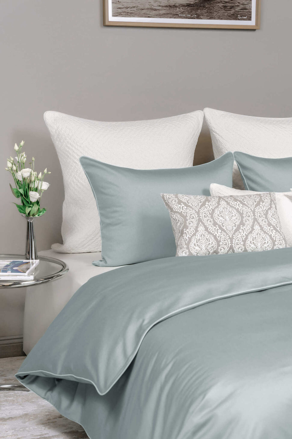 Постельное белье 2 спальное евро Сlaire Batiste Atelier Lot бирюзовое