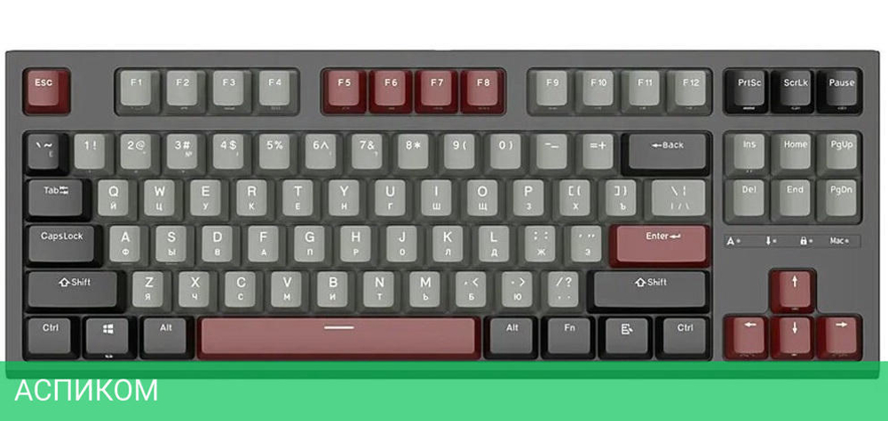 Клавиатура Royal Kludge RK-R87 Blue switch Black/Gray/Red