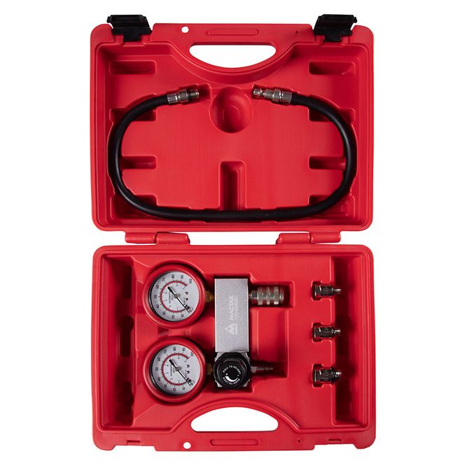 МАСТАК (120-60006C) Манометры для проверки ЦПГ бензиновых двигателей, кейс, 6 предметов