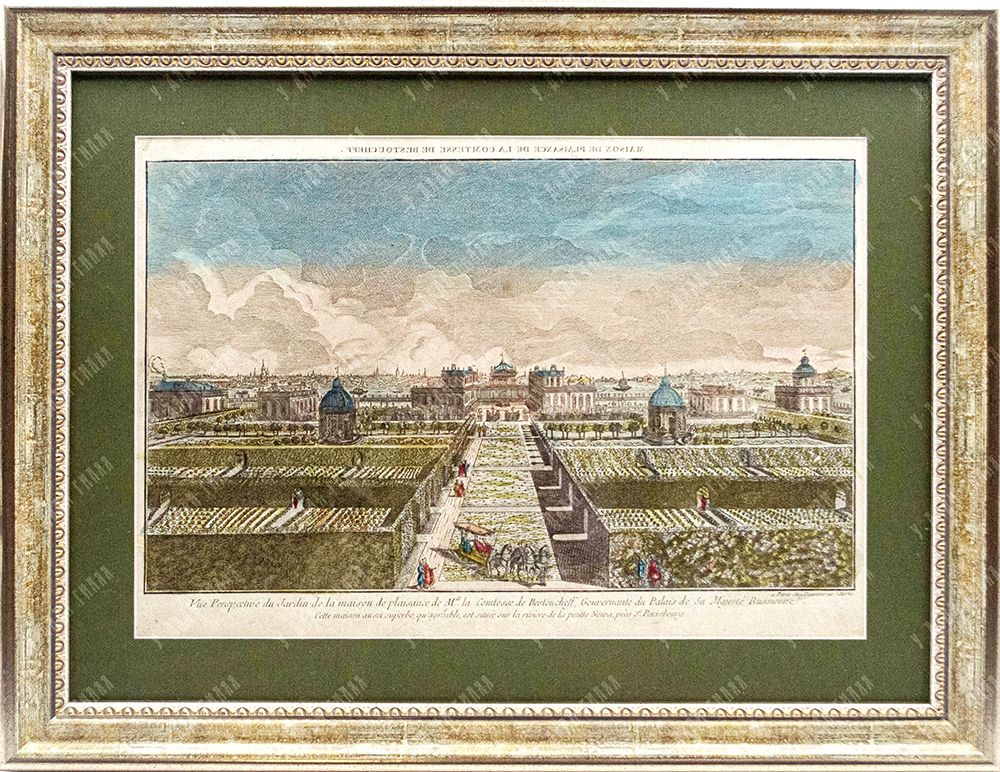 Деревянный Коломенский дворец XVII века. По оригиналу Фр. Гильфердинга 1760-х г. 1800–1810 гг.