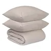 Комплект постельного белья изо льна и хлопка серо-бежевого цвета из коллекции essential, 200х220 см