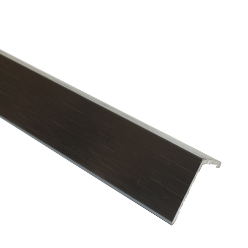 Угол "браш" 15*15мм остр. "DO-4" 2,7м СЕРЫЙ глянец анод. алюм.