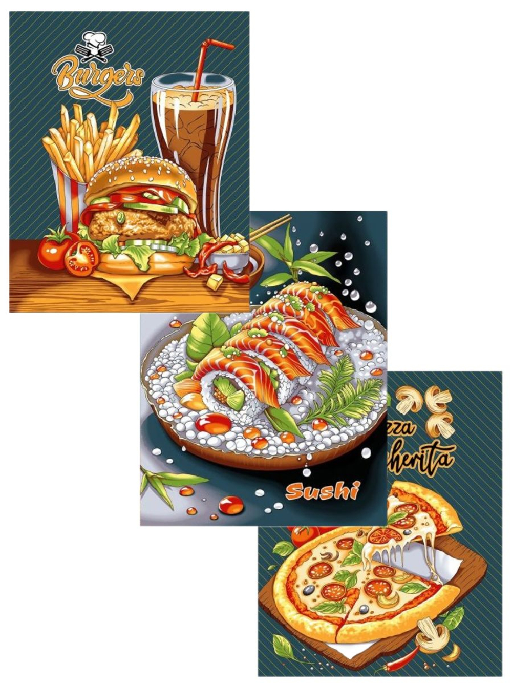 Полотенце кухонное, 3 шт, 45х60см, вафельное