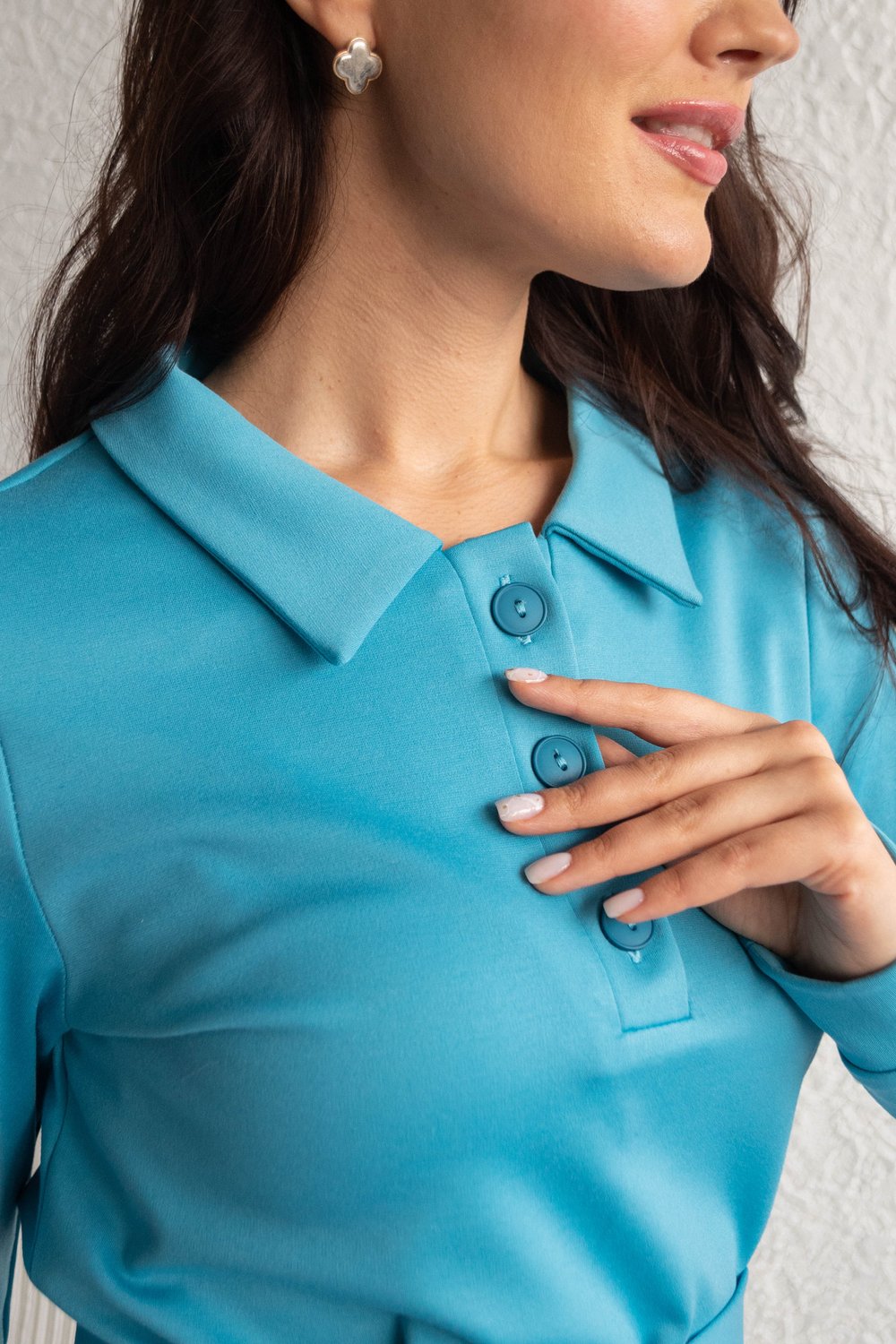 Костюм голубого цвета из вискозы