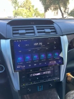 Магнитола для Toyota Camry 55 2014-2018 (рамка серебро) - FarCar XXL466M монитор 10.36" 2K QLED на Android 14, TS20, 8+256Гб, CarPlay, 4G SIM-слот