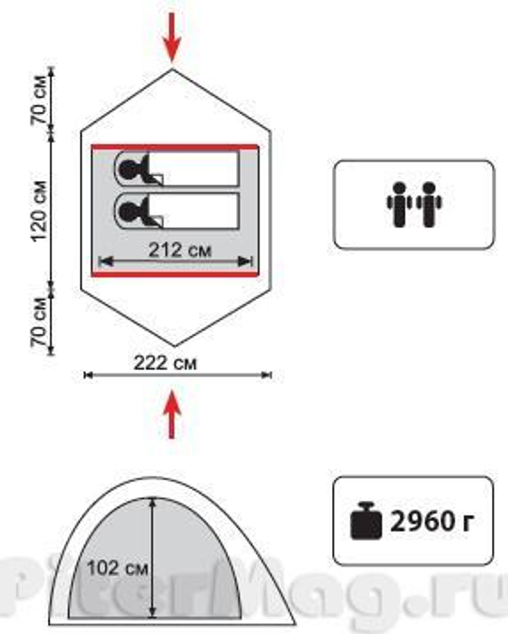 Палатка Tramp Colibri 2 V2 [TRT-34]