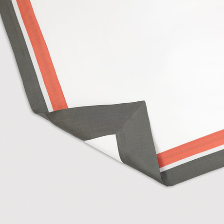 Постельное белье 2 спальное евро Сlaire&Caroll Jacqueline белое с серо-зеленым кантом