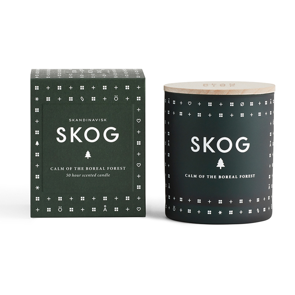 Свеча ароматическая skog с крышкой, 190 г