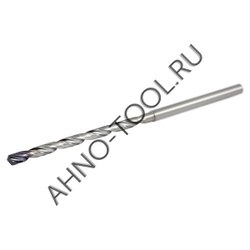 Сверло 4.5мм монолитное твердосплавное 12D с подводом СОЖ. SP-P801120450 VHM AHNO