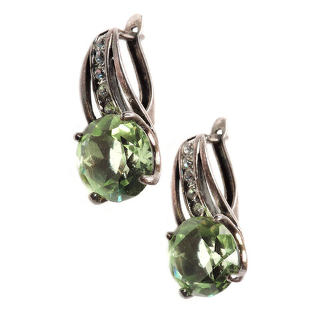 Серьги "Марика" хризолит