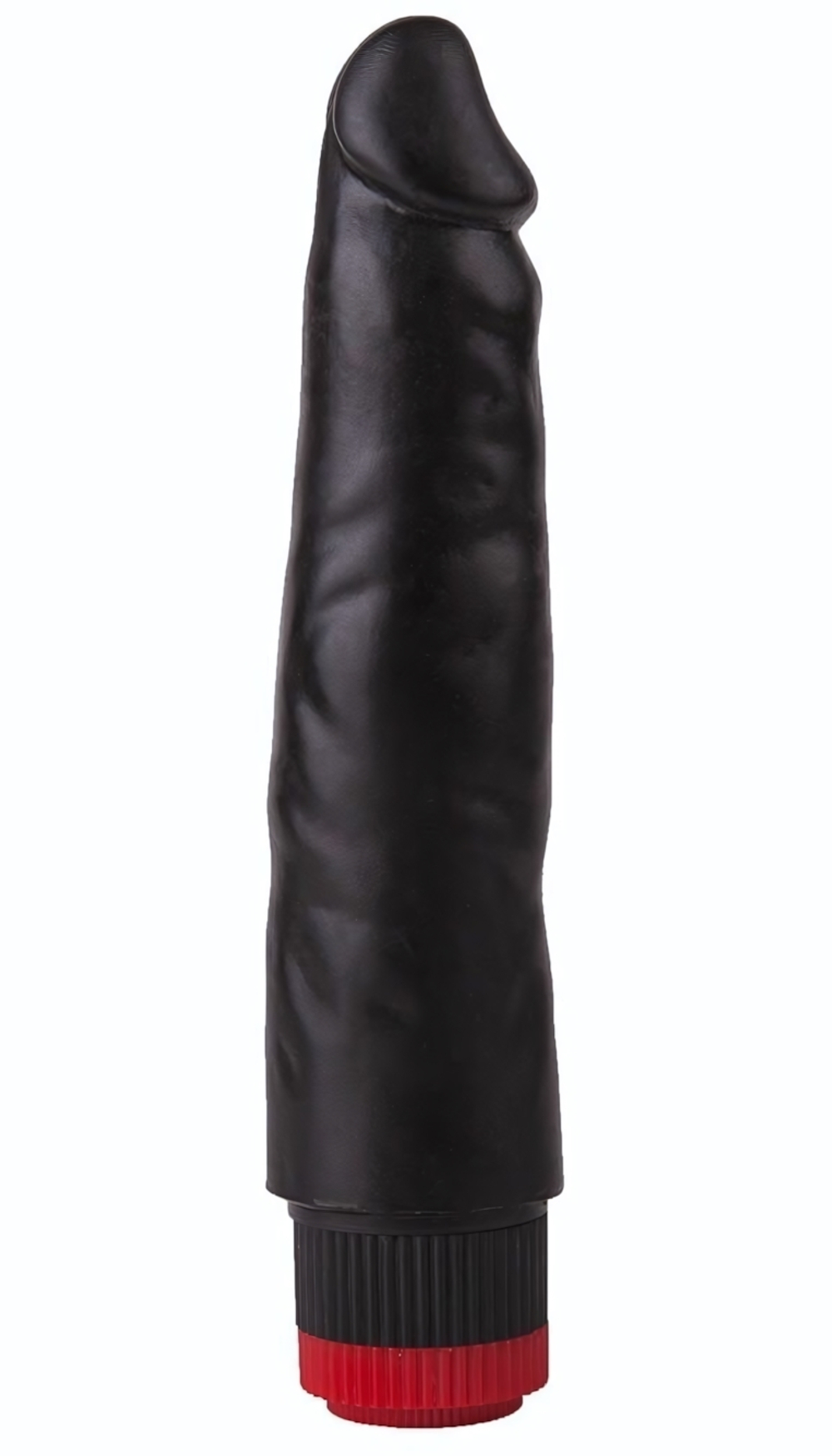 Реалистичный чёрный дилдо с вибрацией - 16,5 см. (Цвет: черный)