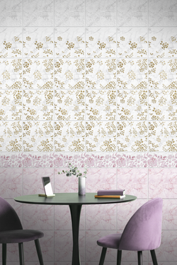 Панель ПВХ фотопечать с глиттером Регина Золото 2700х250мм