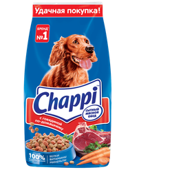 Chappi Сухой корм для взрослых собак с говядиной, 15 кг.