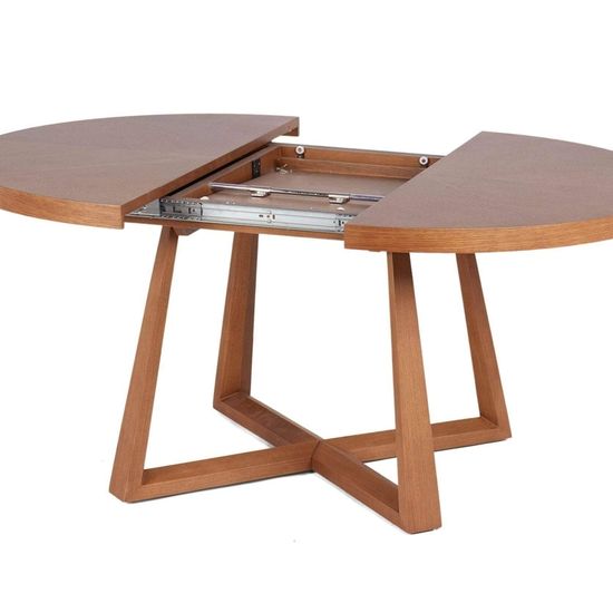 Обеденный стол Brave диаметр раздвижной 120/160 натуральный